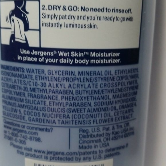 4 Jergens Wet Skin Moisturizer Lotion Monoi Oil - Picture 10 of 13